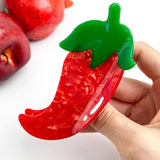 Acrylic Hair Clip - Chili Pepper - Elle Maxine
