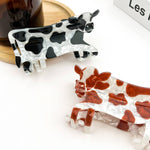 Acrylic Hair Clip - Cow - Elle Maxine