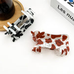 Acrylic Hair Clip - Cow - Elle Maxine