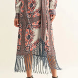 Aries Fringe Hem Midi Skirt