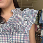 Aegean Plaid Top - Elle Maxine