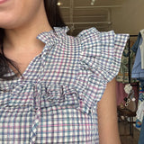 Aegean Plaid Top - Elle Maxine