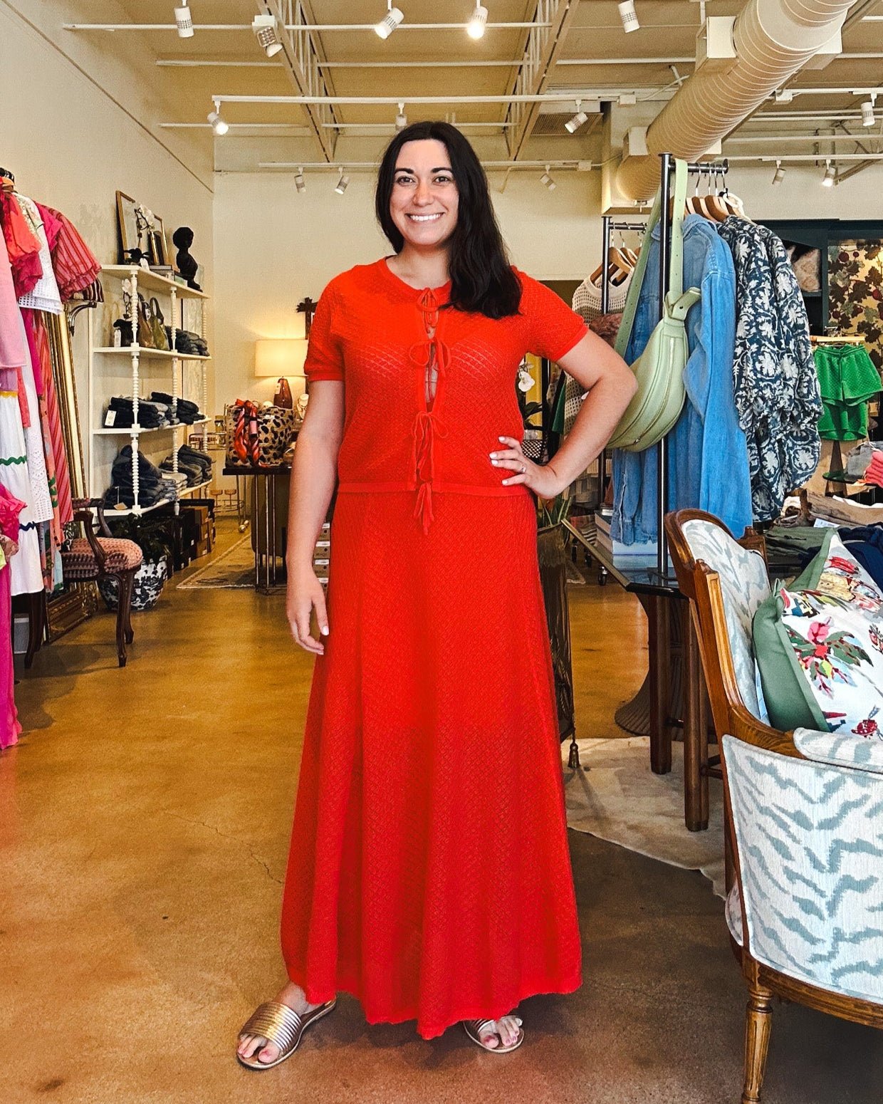 Affoue Skirt - Rouge Red - Elle Maxine
