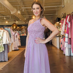 Afsa One Shoulder Smocked Dress - Rouge - Elle Maxine