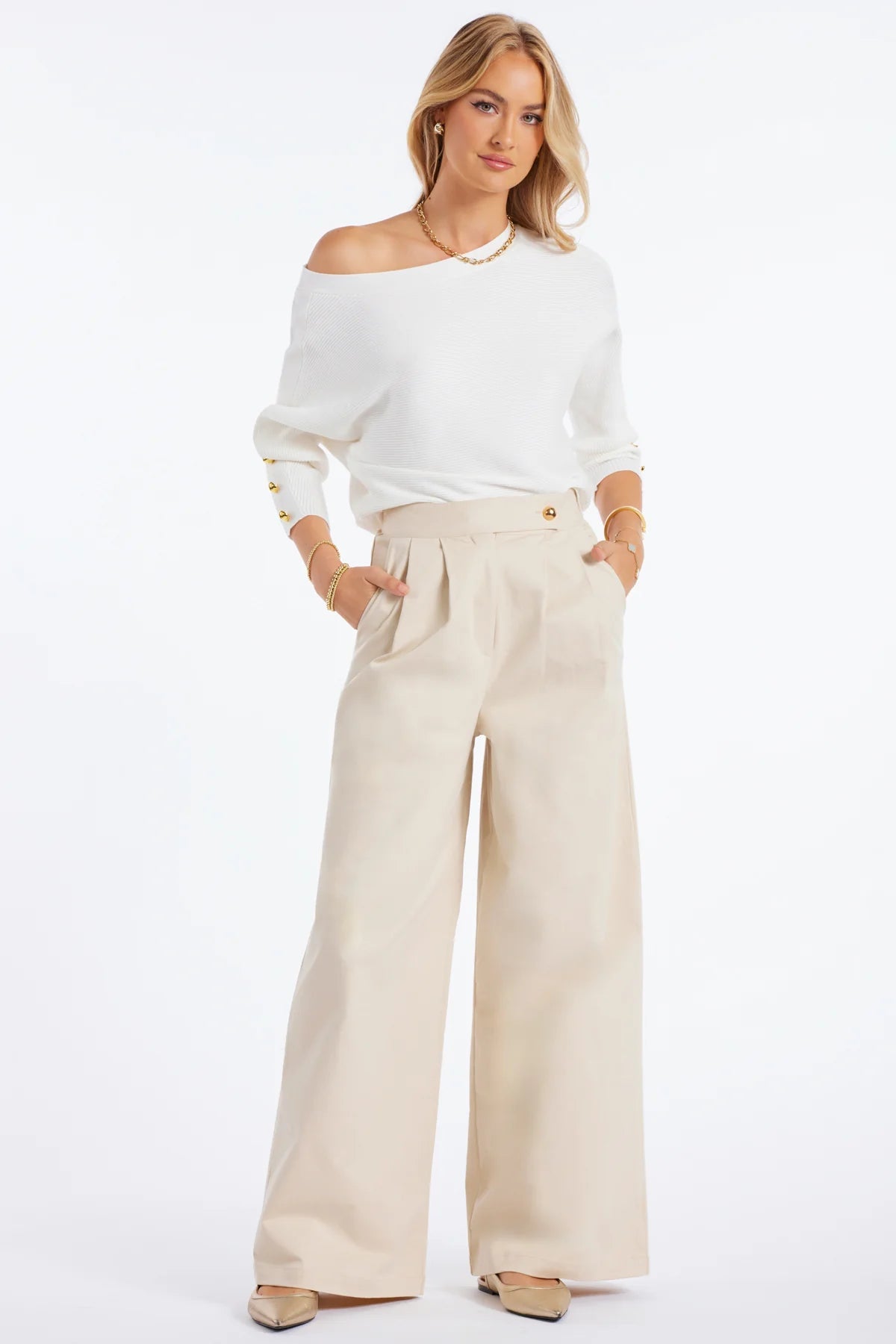 Alessandro Wide Leg Pant - Elle Maxine