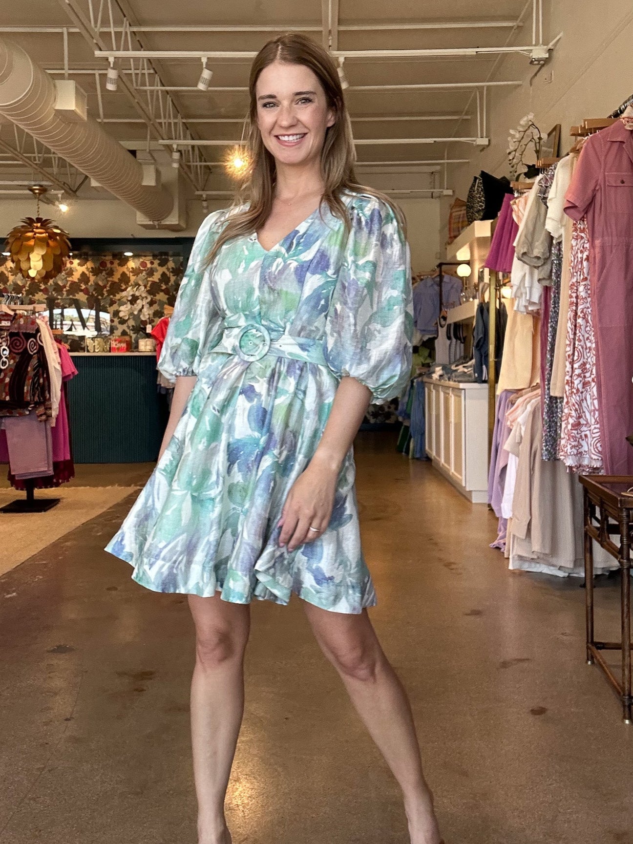 Alexis Belted Dress - Elle Maxine