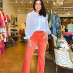 Alice Crop Flare Jeans - Tangerine - Elle Maxine