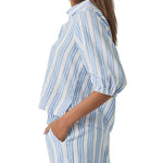 Allison Stripe Collard Top - Elle Maxine