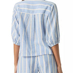 Allison Stripe Collard Top - Elle Maxine