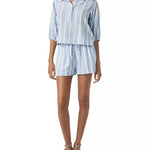 Allison Stripe Collard Top - Elle Maxine
