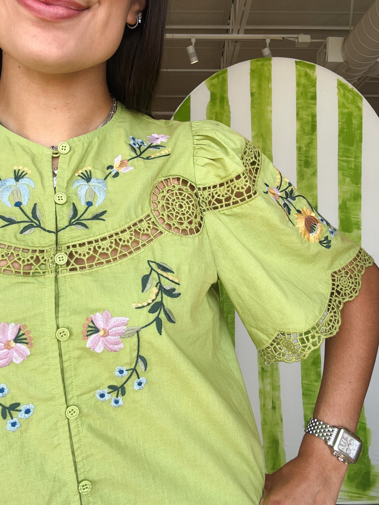 Alma Floral Embroidered Top - Elle Maxine