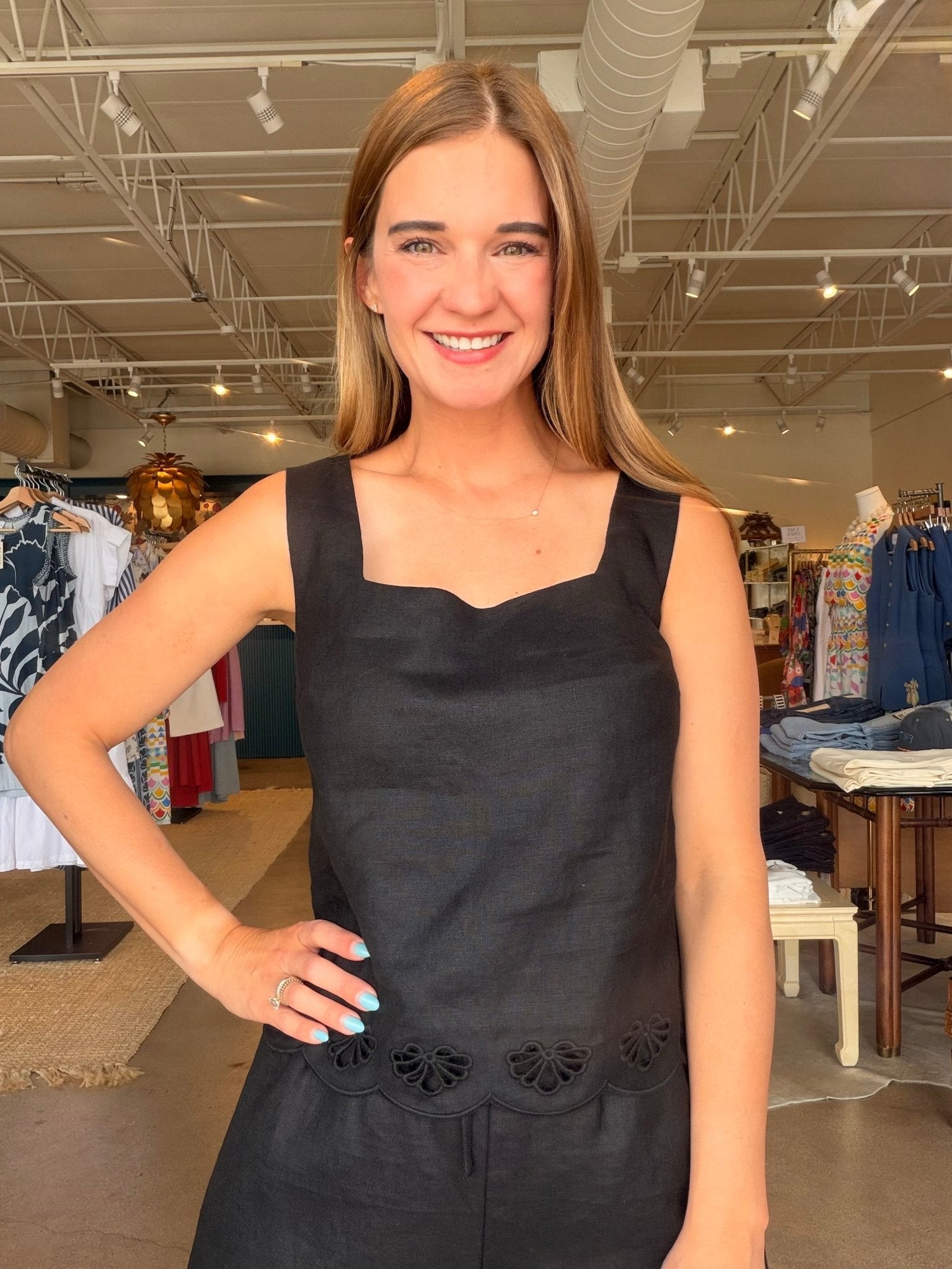 Almost There Linen Top - Elle Maxine