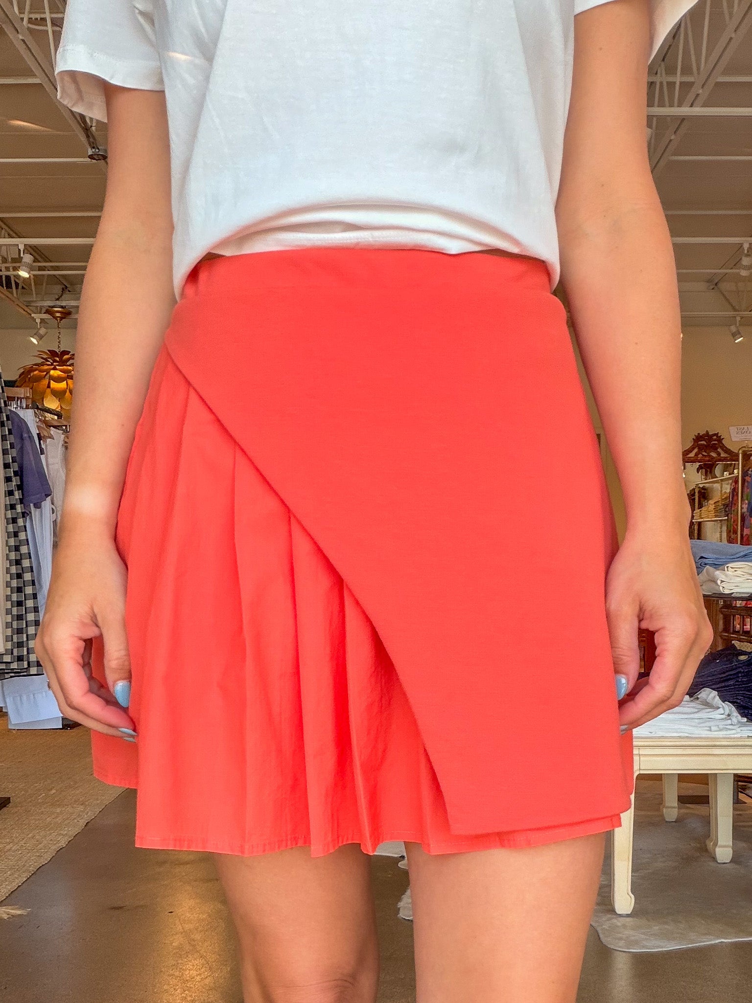 Aluna Pleated Swing Skort - Dune - Elle Maxine