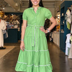 Amalie Belted Midi Dress - Elle Maxine