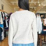 Amanda Rolled Hem Sweater - Oatmeal - Elle Maxine