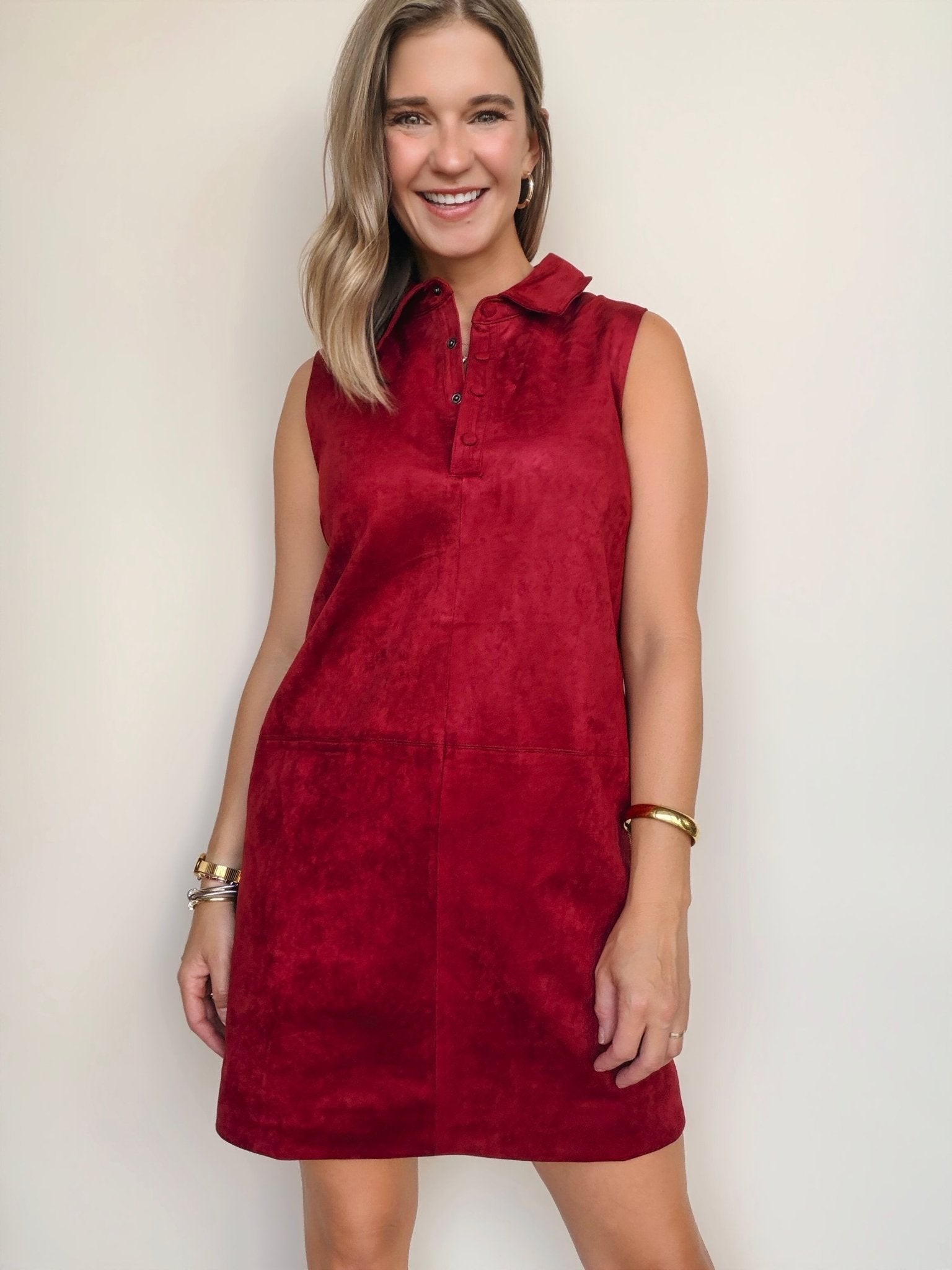 Amanda Suede Mini Dress - Elle Maxine