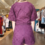 Amani Embroidered Eyelet Skort - Elle Maxine