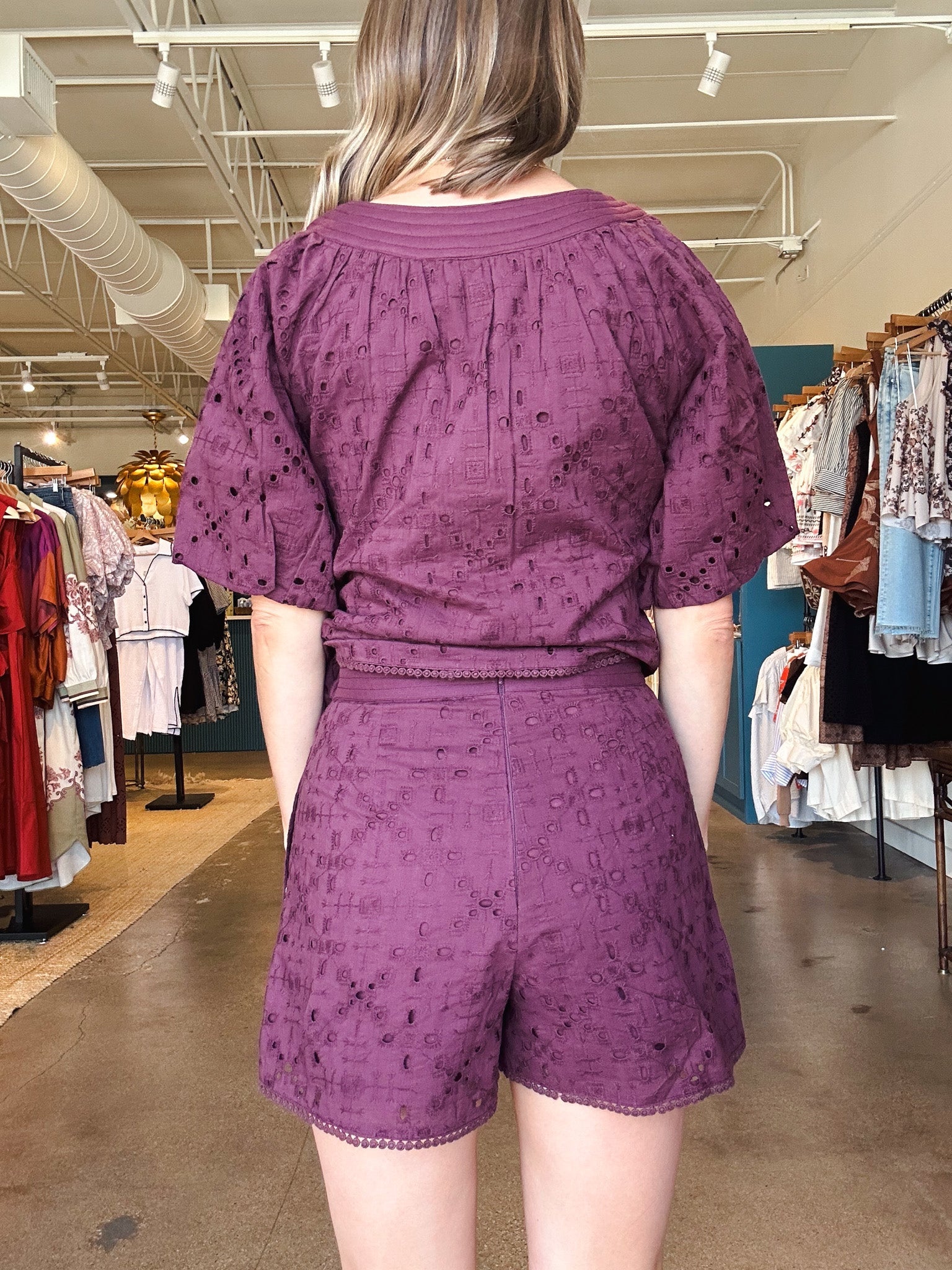 Amani Embroidered Eyelet Skort - Elle Maxine