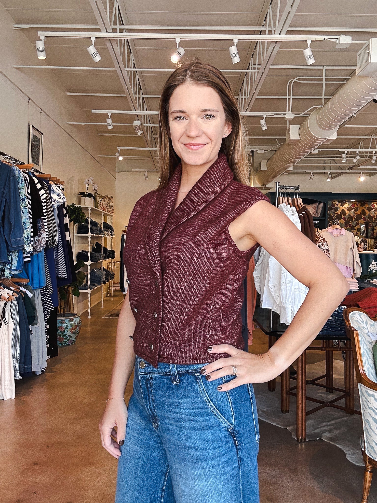 Amber Sweater Vest - Heritage - Elle Maxine