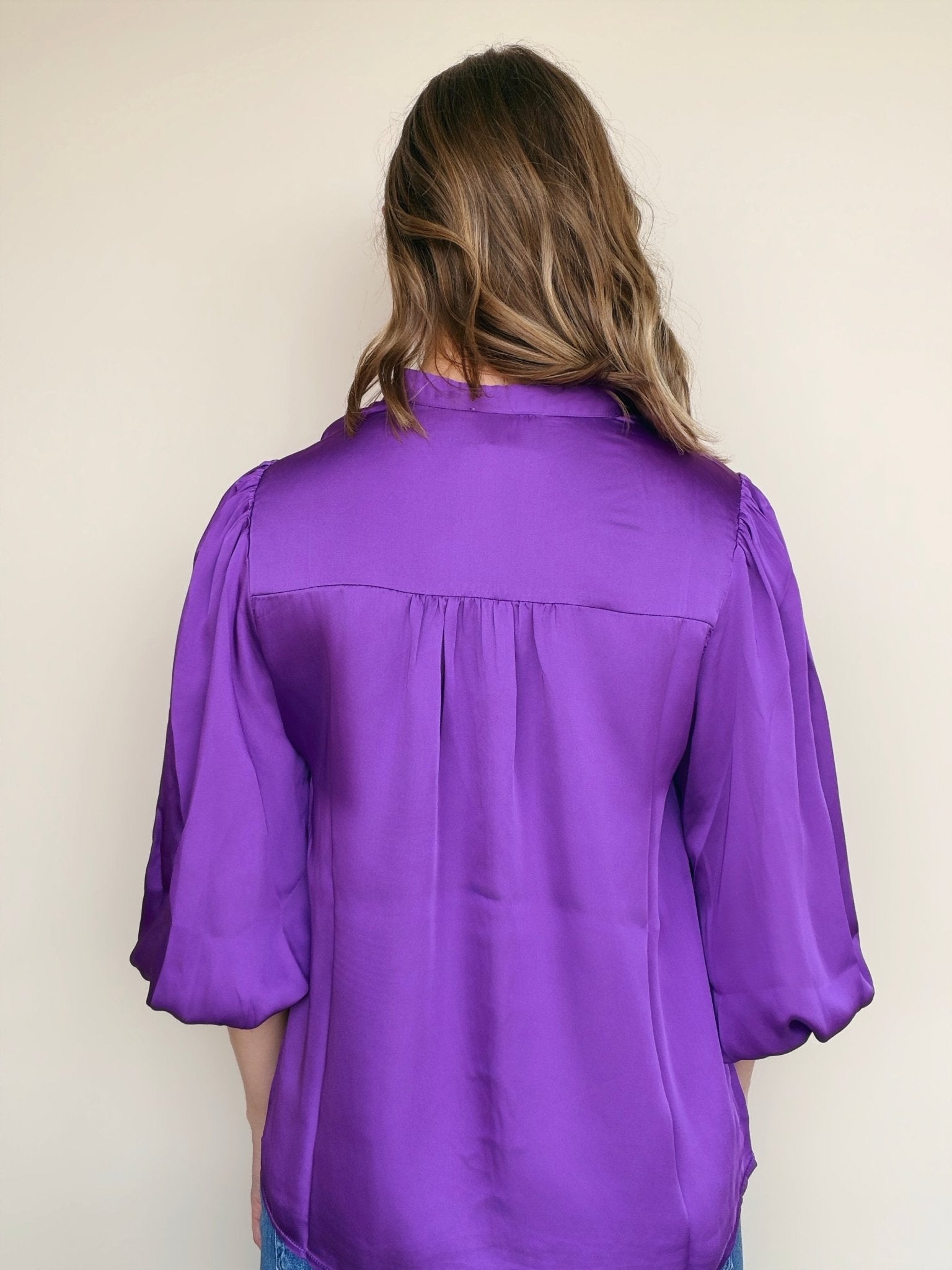 Amethyst Smocked Cuff Top - Elle Maxine