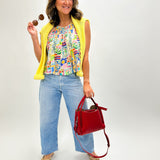 Amey Pleated Multi - Color Top - Elle Maxine