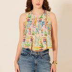Amey Pleated Multi - Color Top - Elle Maxine