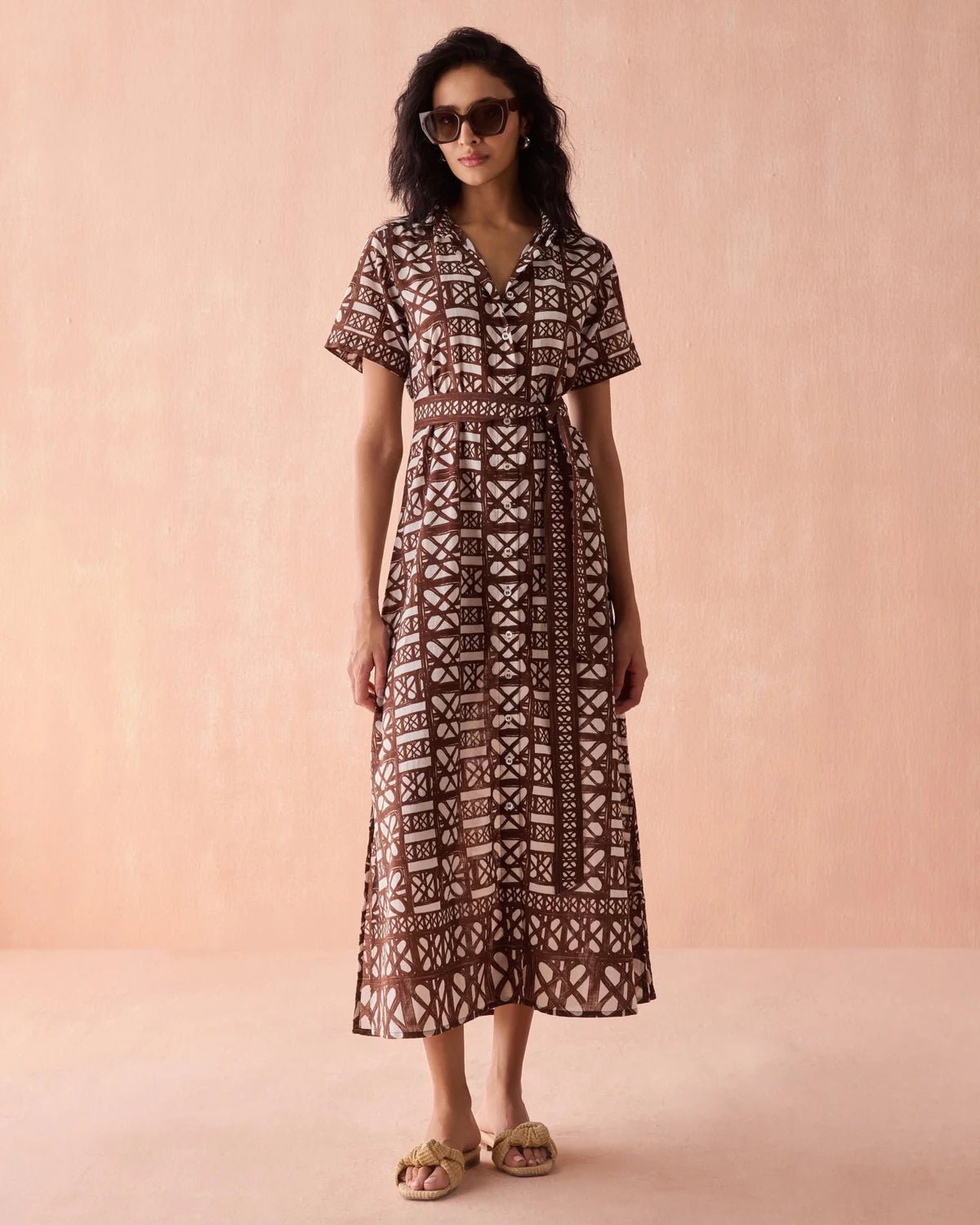 Amira Maxi Shirt Dress - Elle Maxine