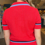 Amy Pointelle Stitched Polo Cardigan - Elle Maxine