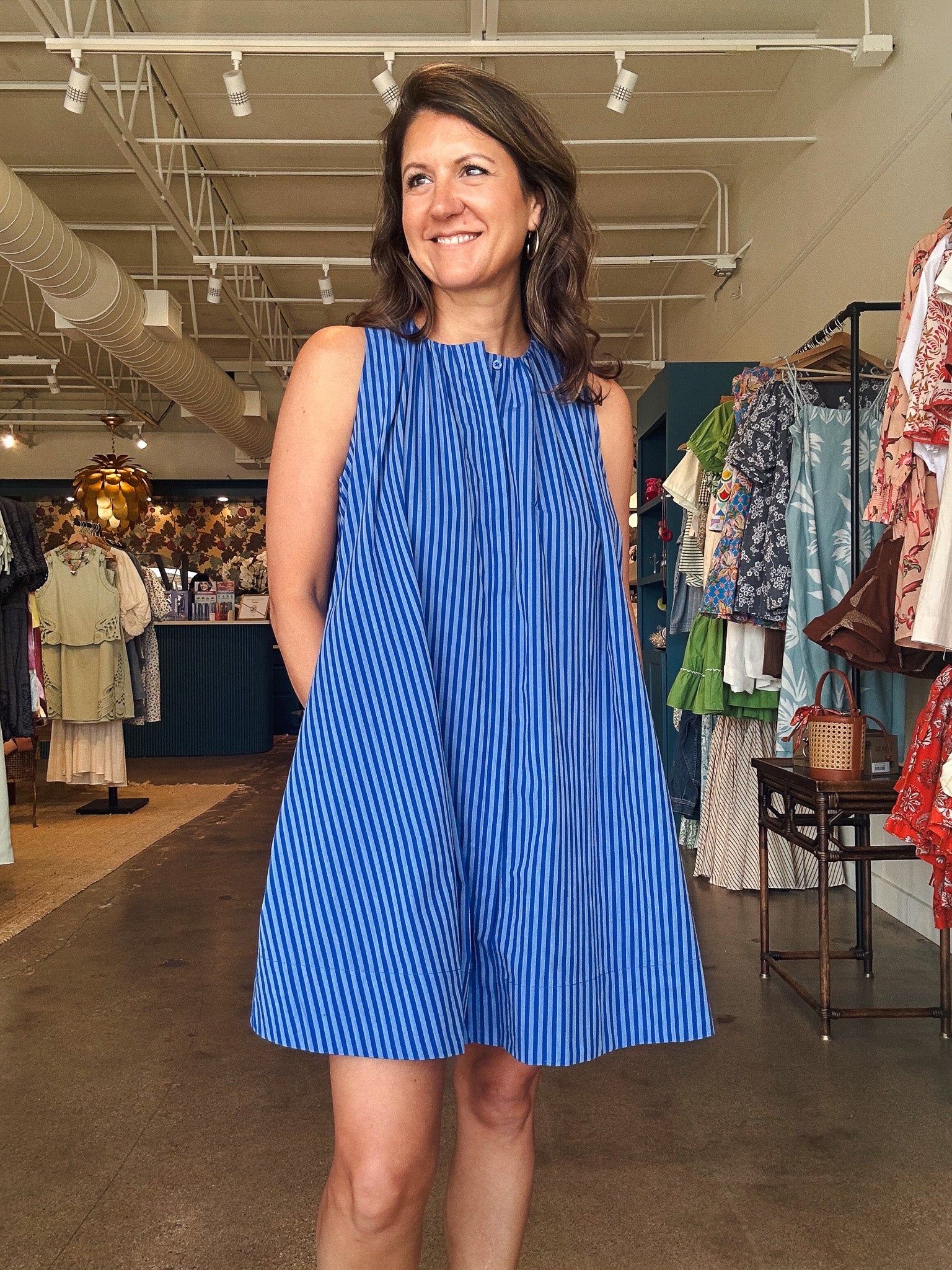 Angela Short Dress- Bleu Electrique - Elle Maxine