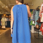 Angela Short Dress- Bleu Electrique - Elle Maxine