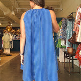 Angela Short Dress- Bleu Electrique - Elle Maxine