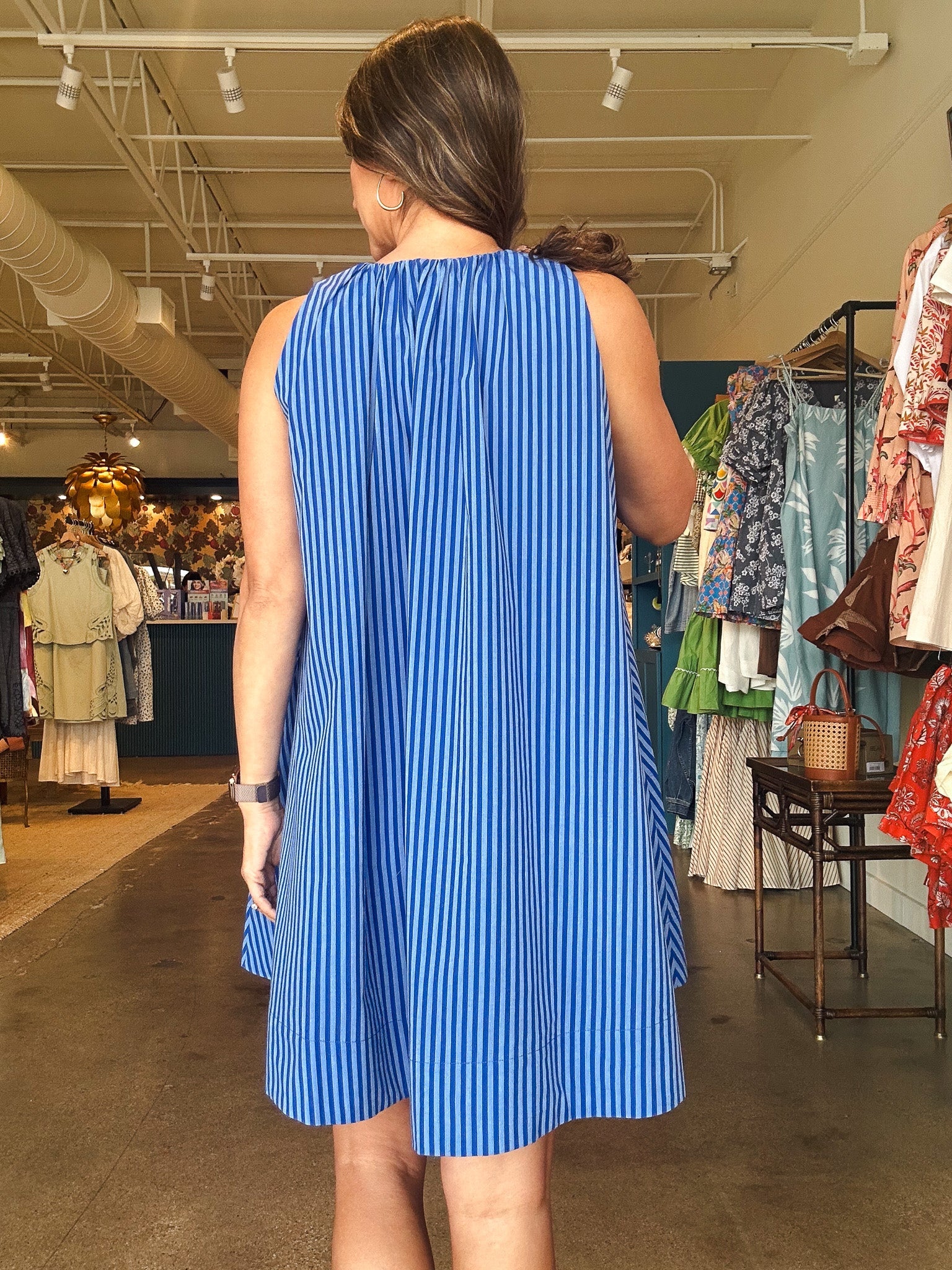 Angela Short Dress- Bleu Electrique - Elle Maxine