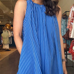 Angela Short Dress- Bleu Electrique - Elle Maxine
