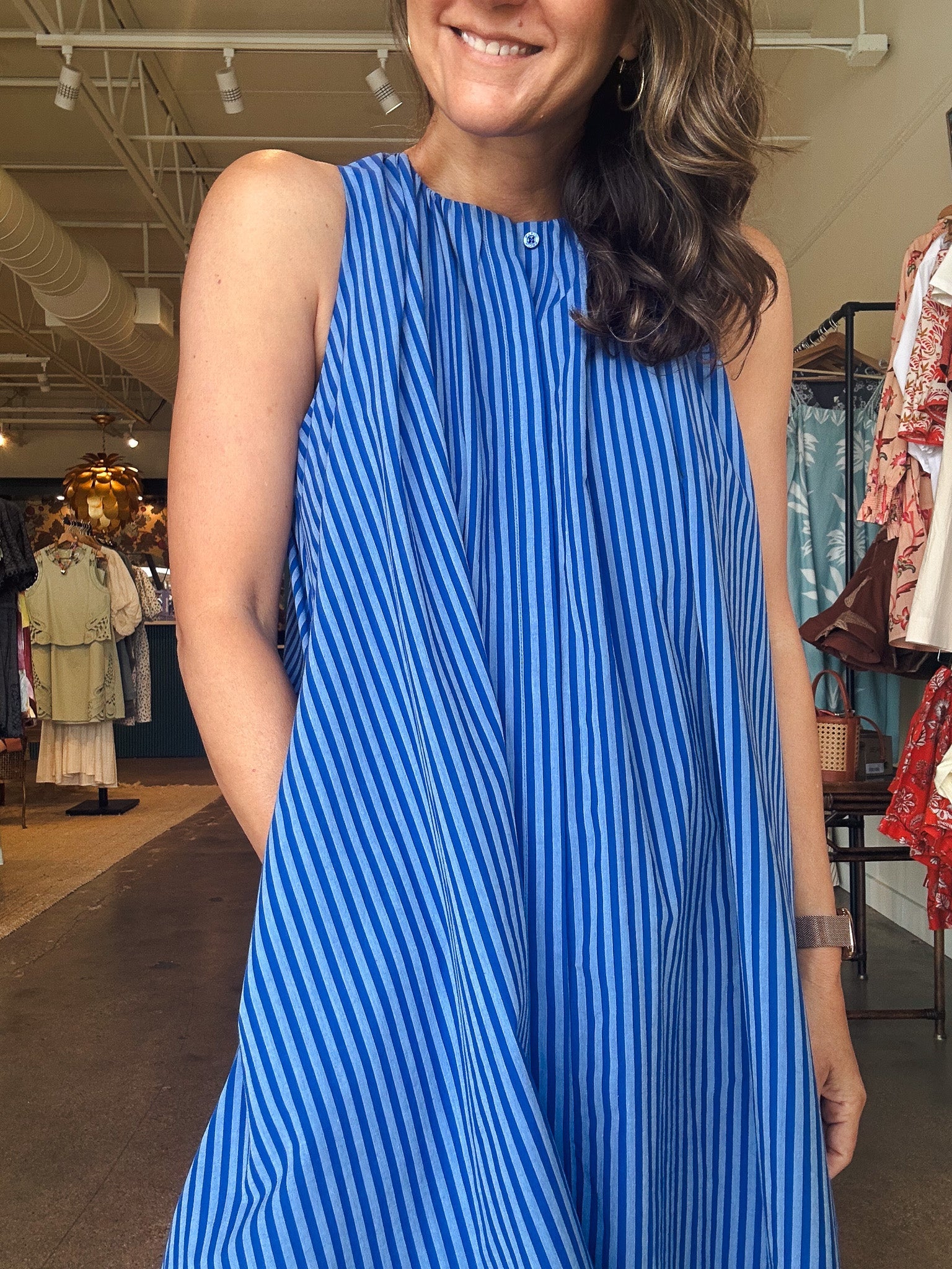 Angela Short Dress- Bleu Electrique - Elle Maxine