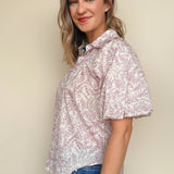 Anise Bubble Sleeve Top - Elle Maxine