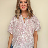 Anise Bubble Sleeve Top - Elle Maxine