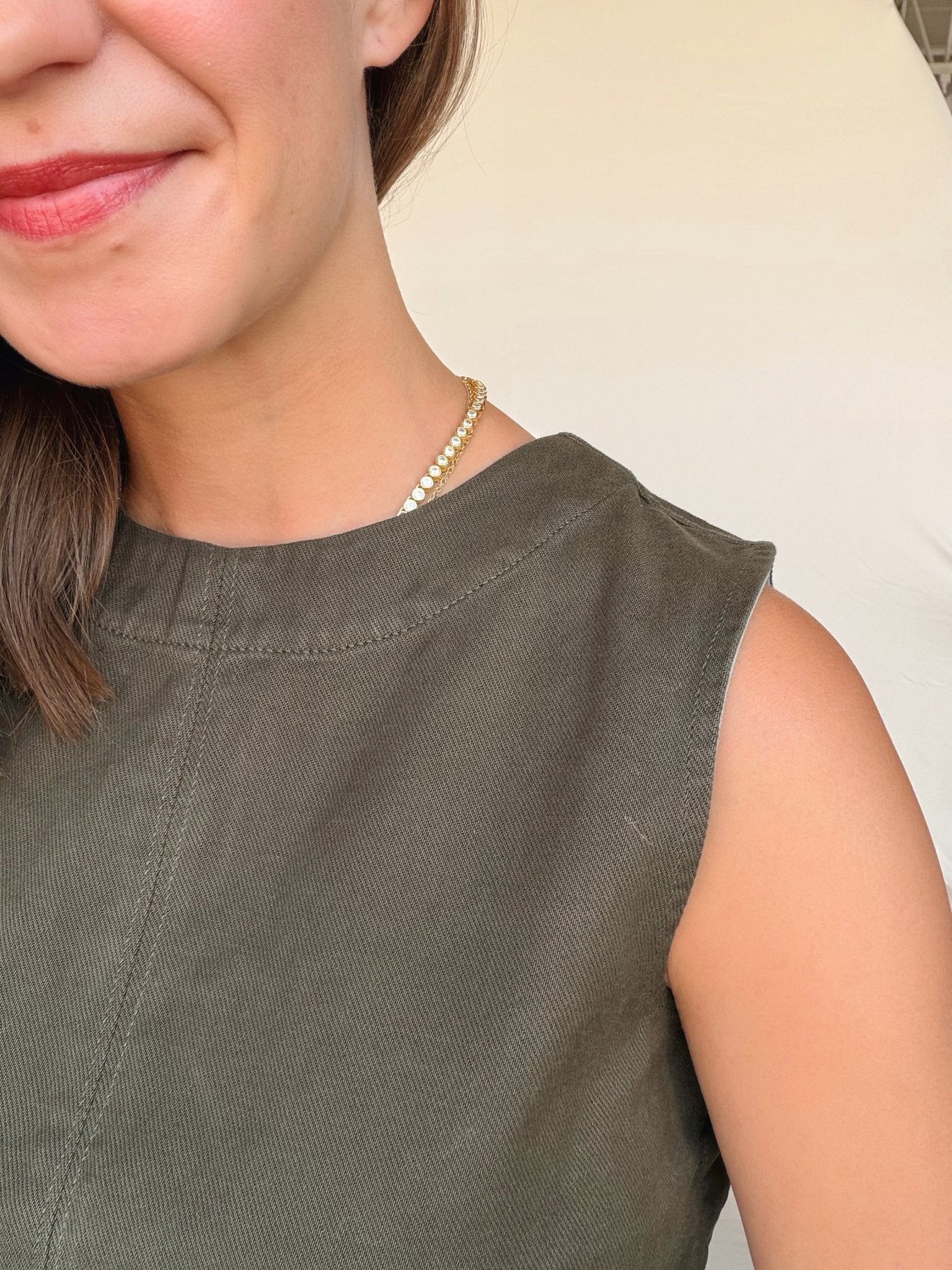 Anna Denim Shell Top - Elle Maxine