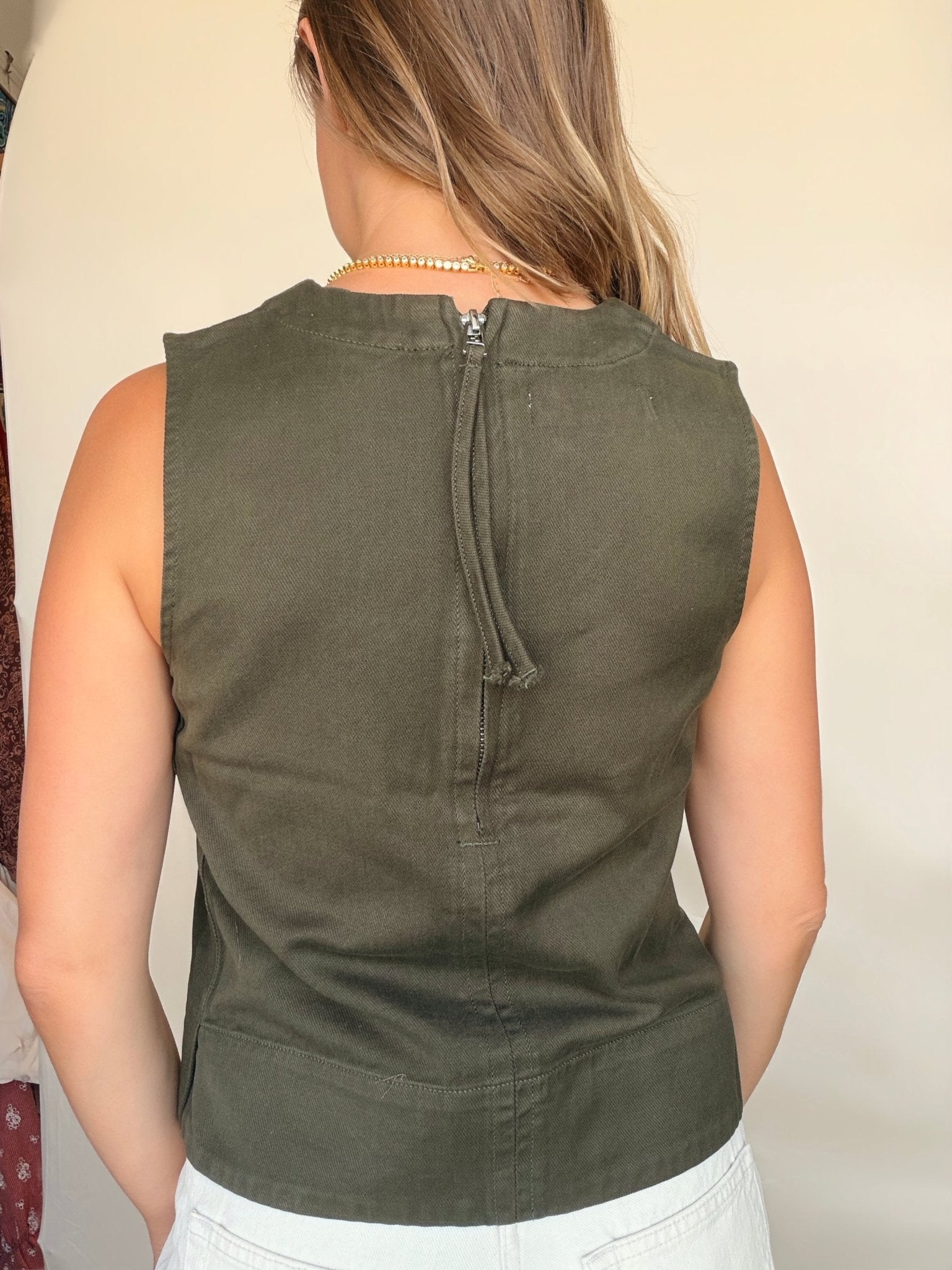 Anna Denim Shell Top - Elle Maxine