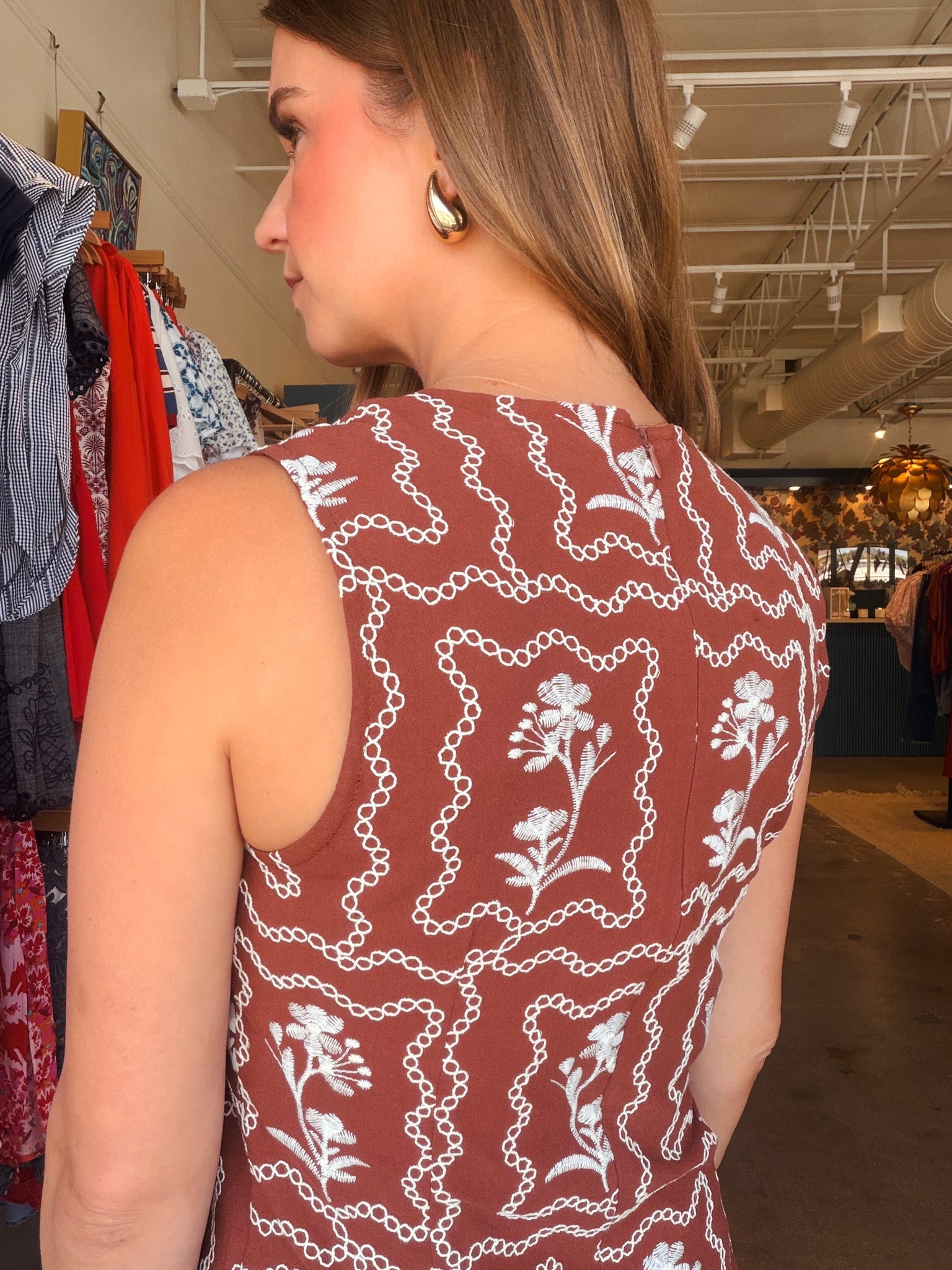 Annie Fringe Embroidered Dress - Elle Maxine