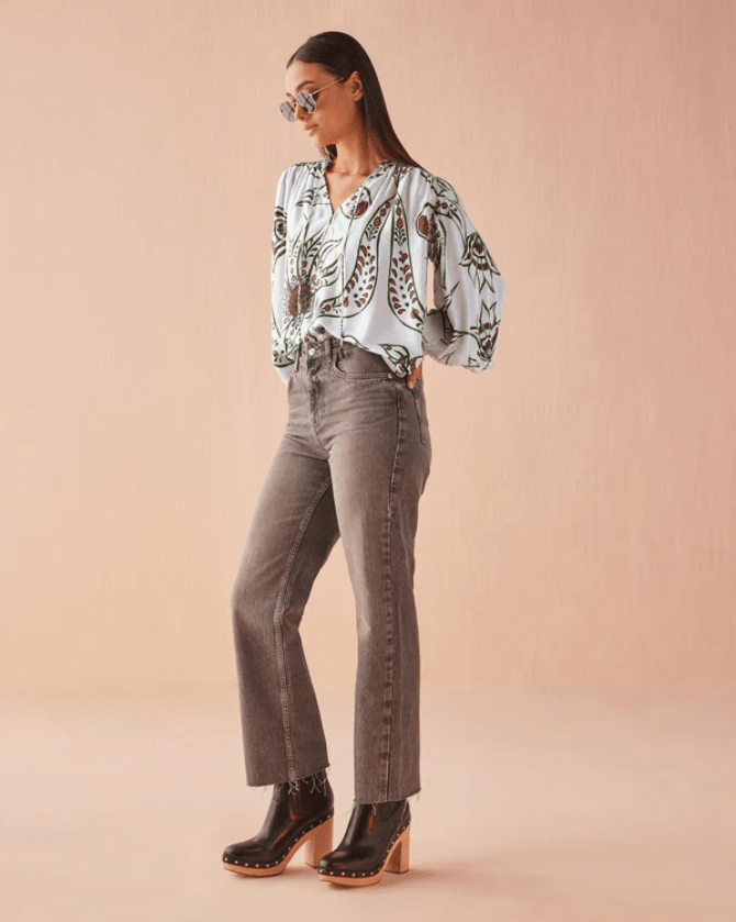Anouk Blouse - Valetta Mist - Elle Maxine