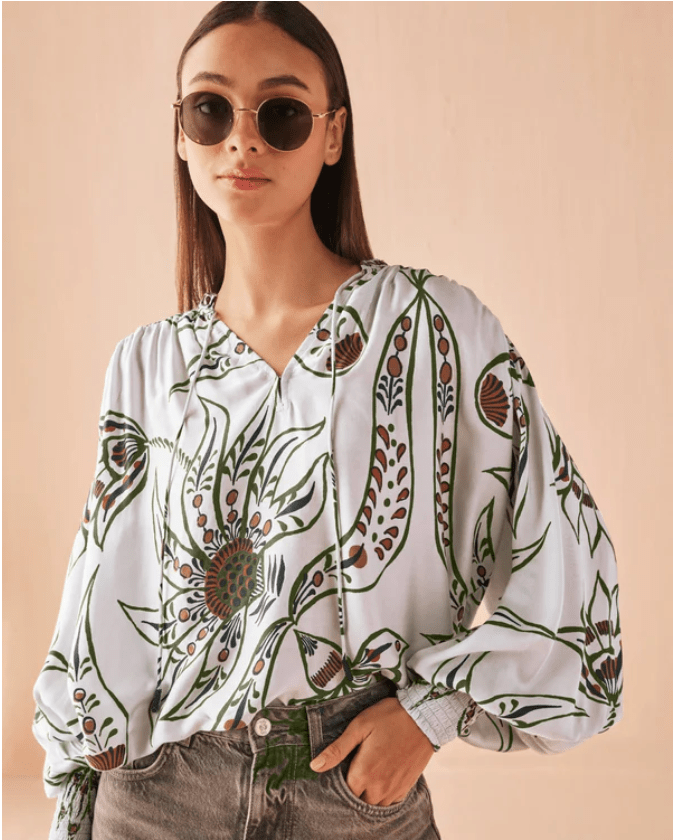 Anouk Blouse - Valetta Mist - Elle Maxine