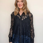 Anthea Lace Button Down Blouse - Elle Maxine