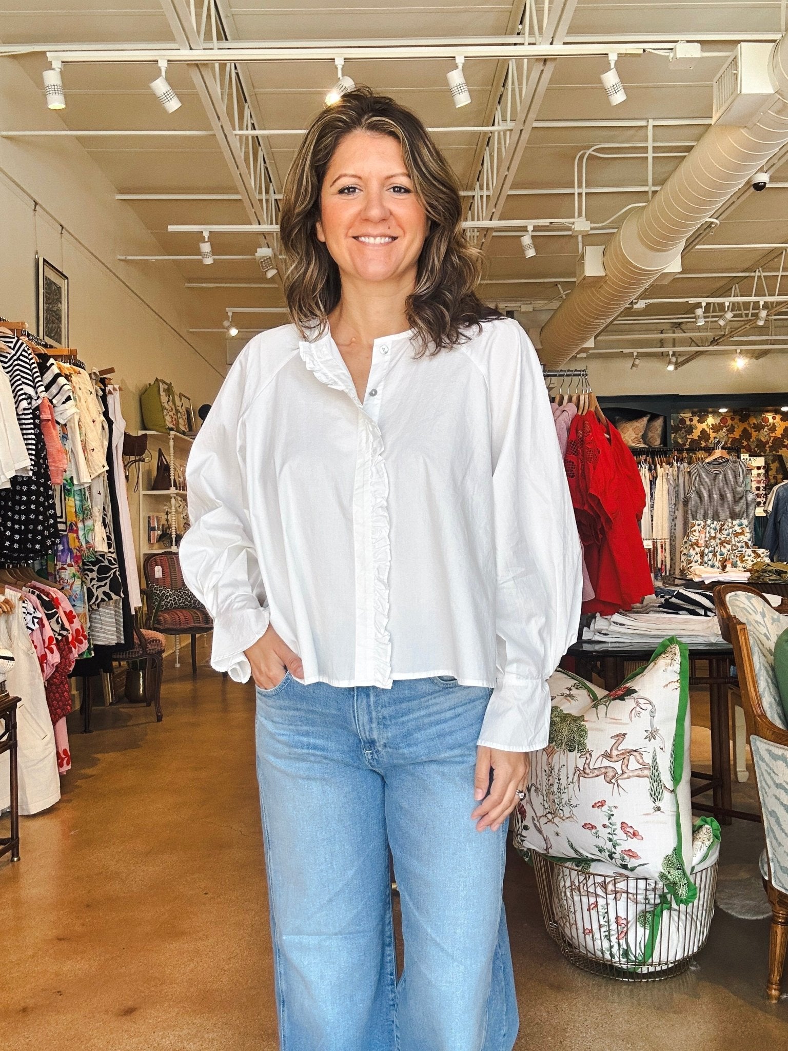 Aragon Pleated Back Blouse - Elle Maxine