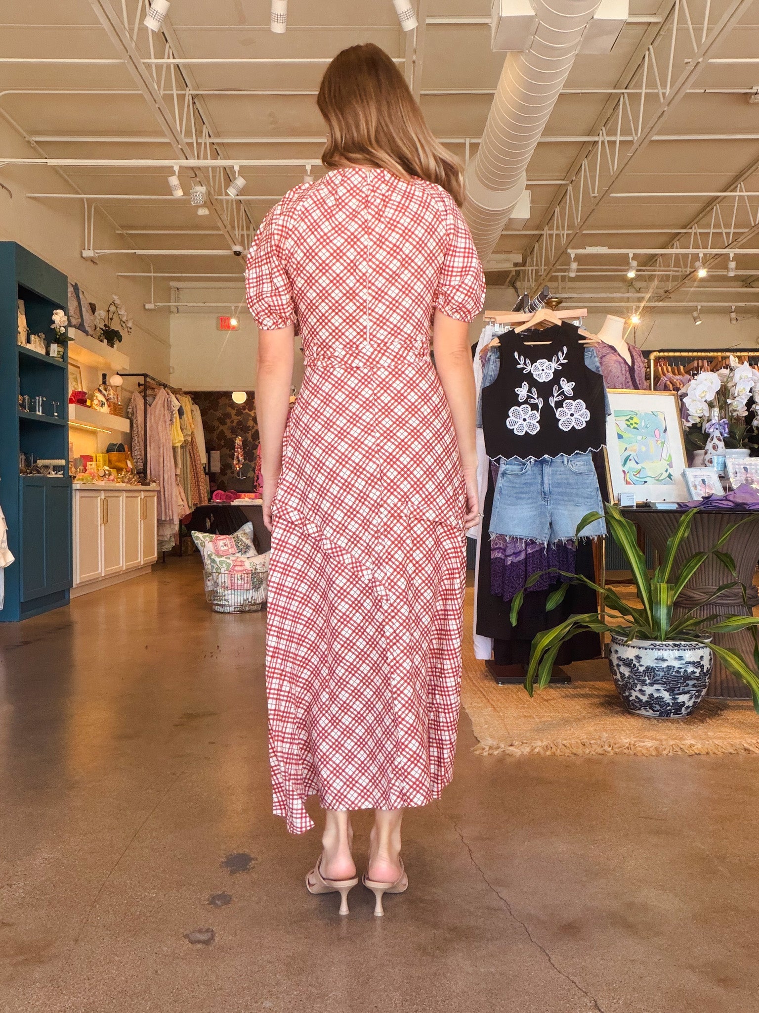 Ari Plaid Maxi Dress - Elle Maxine