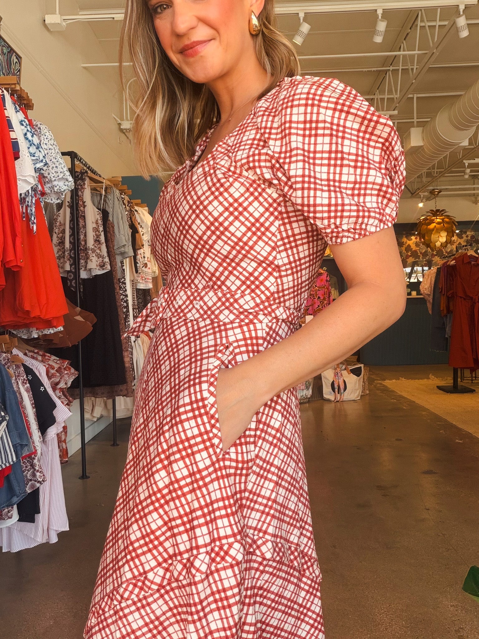 Ari Plaid Maxi Dress - Elle Maxine