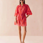 Aria Mini Dress - Papaya - Elle Maxine