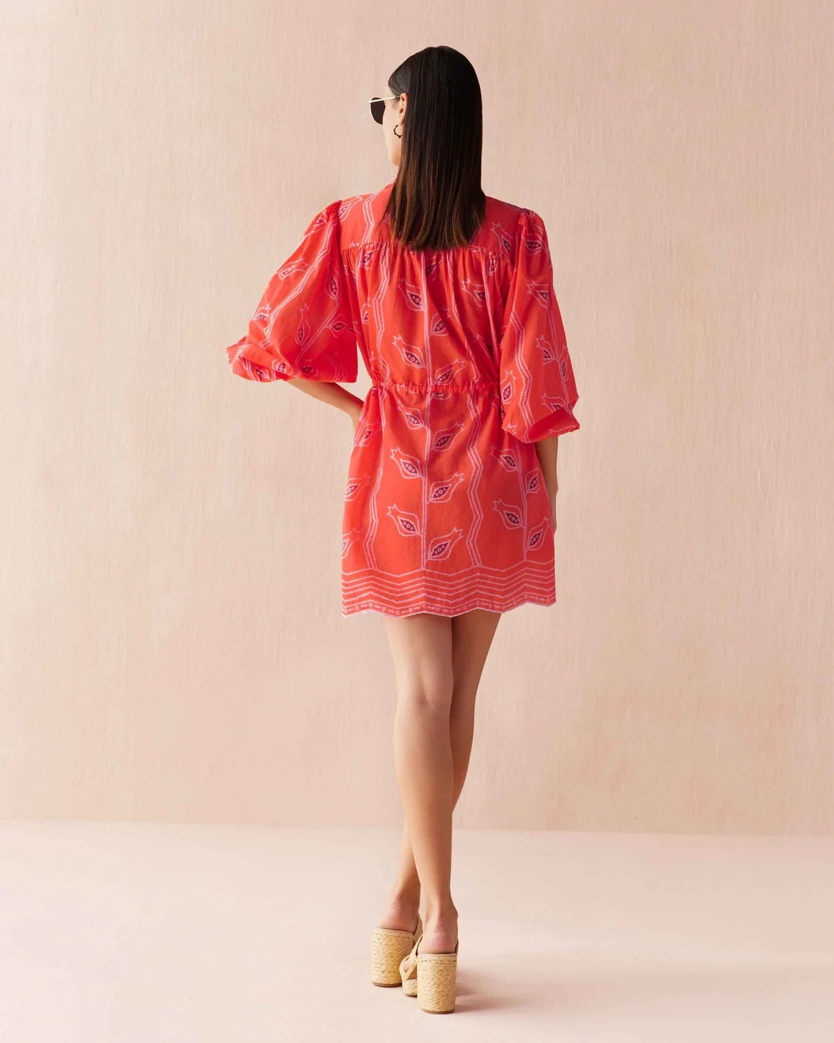 Aria Mini Dress - Papaya - Elle Maxine