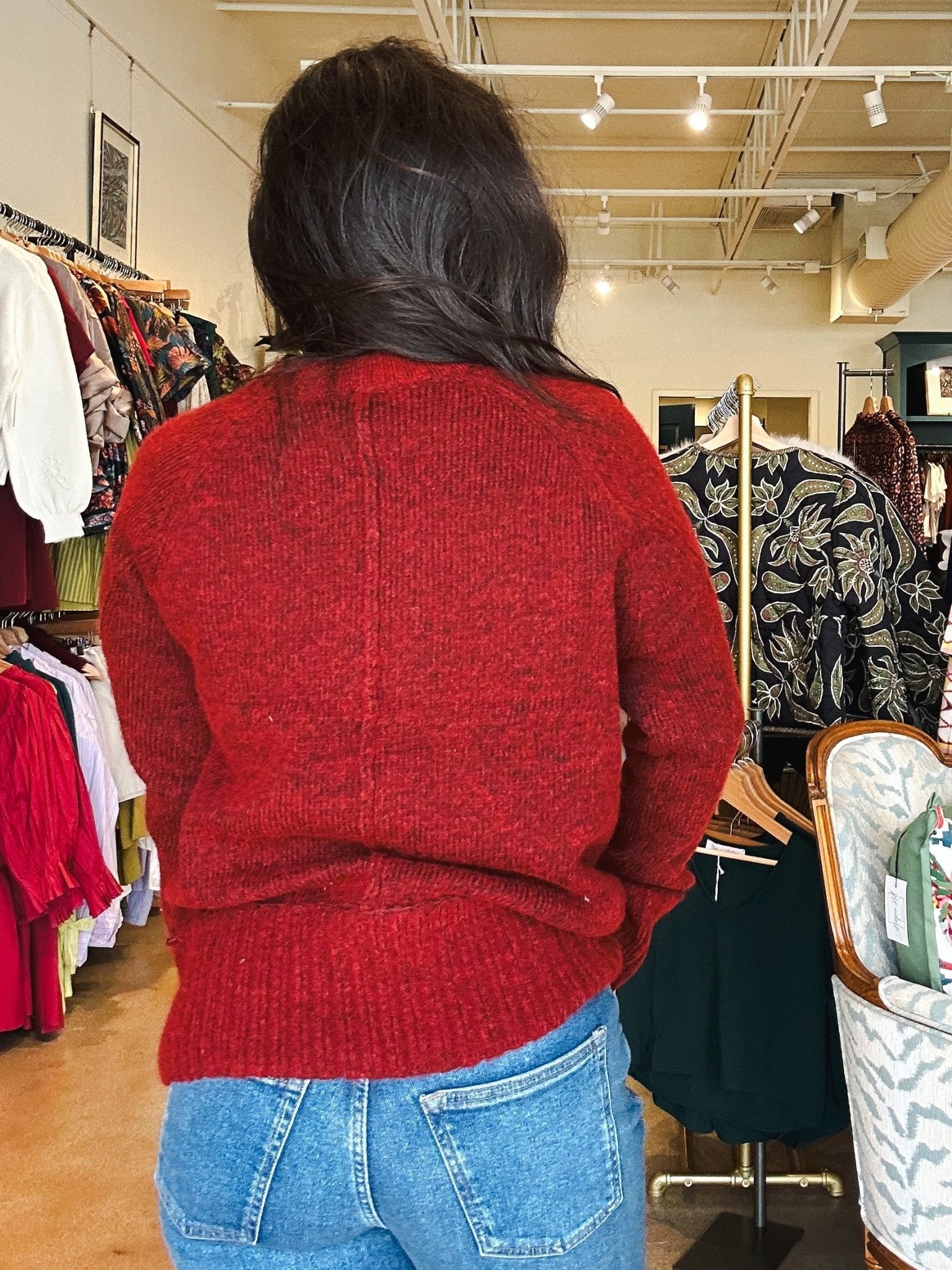 Ariadne Sweater - Burgundy - Elle Maxine