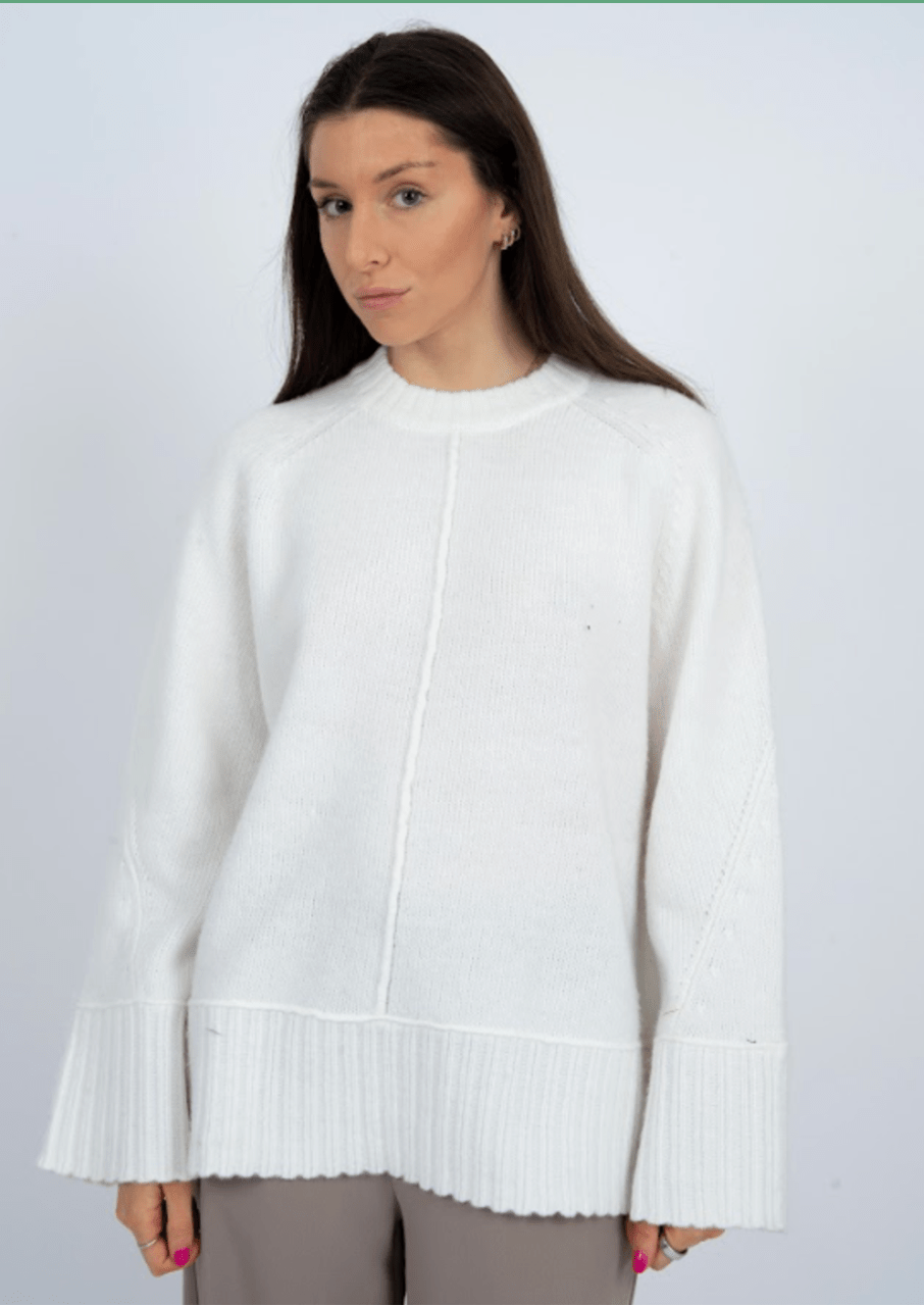 Ariadne Sweater - White - Elle Maxine