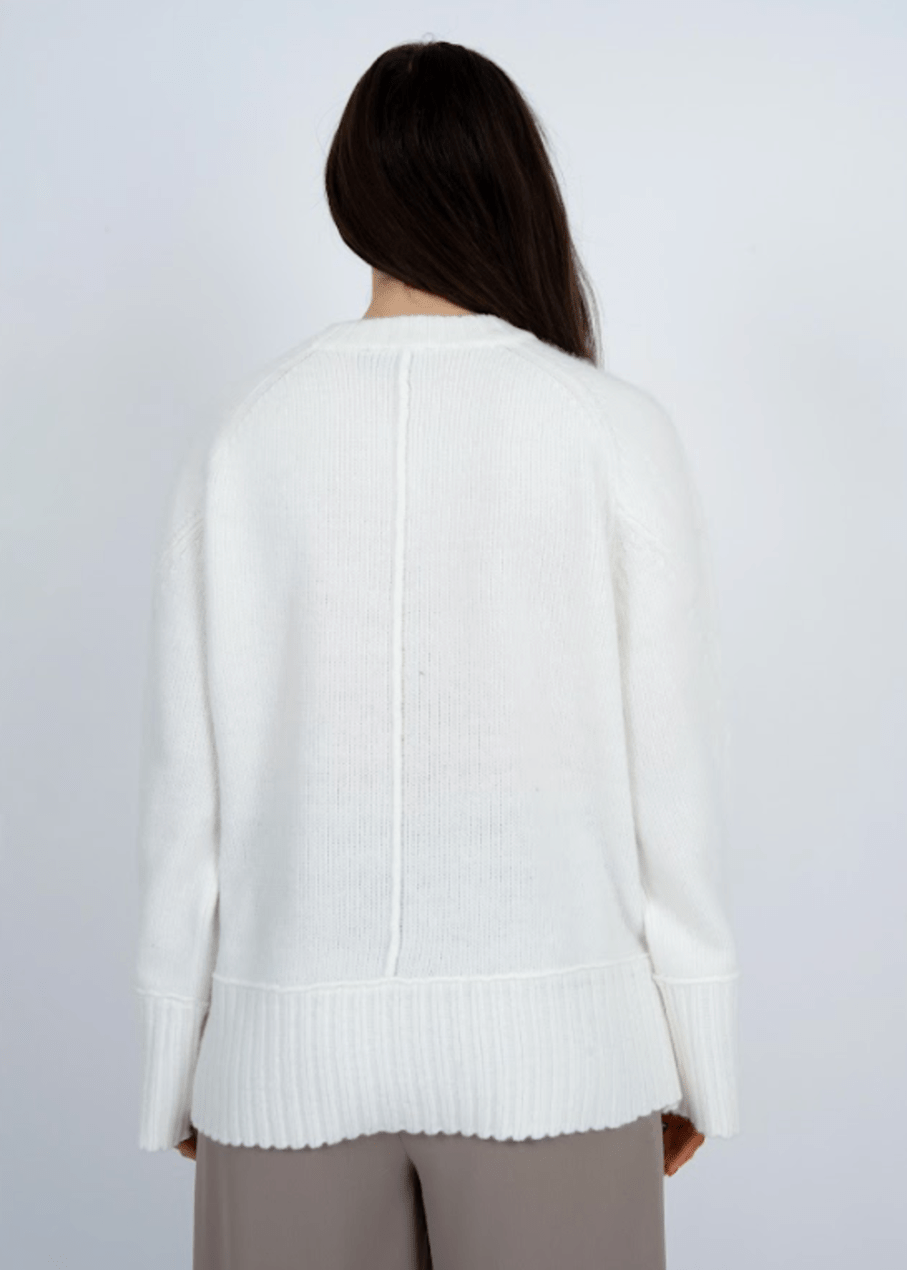 Ariadne Sweater - White - Elle Maxine